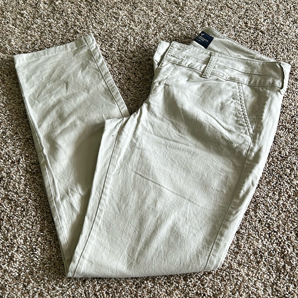 American Eagle skinny stretch khaki pants, size 10